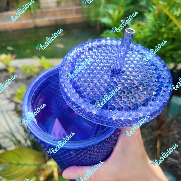 DISNEYLAND STARBUCKS IRIDESCENT PURPLE STUDDED TUMBLER - Picture 6 of 8